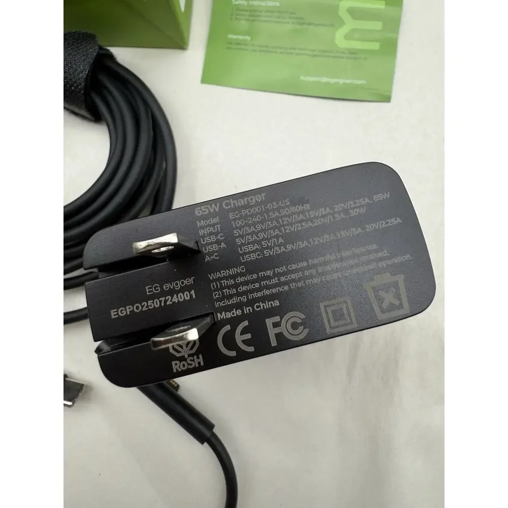 2 in 1 65W Laptop & phone Charger, For Microsoft Windows Surface Charger *READ..